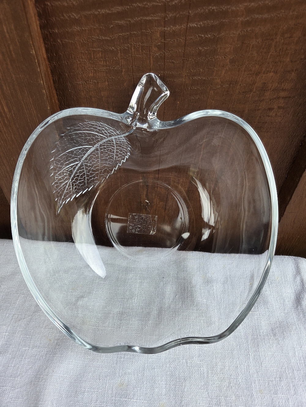 Crystal Glass Apple Bowl Or Candy Dish Studio Nova Japan